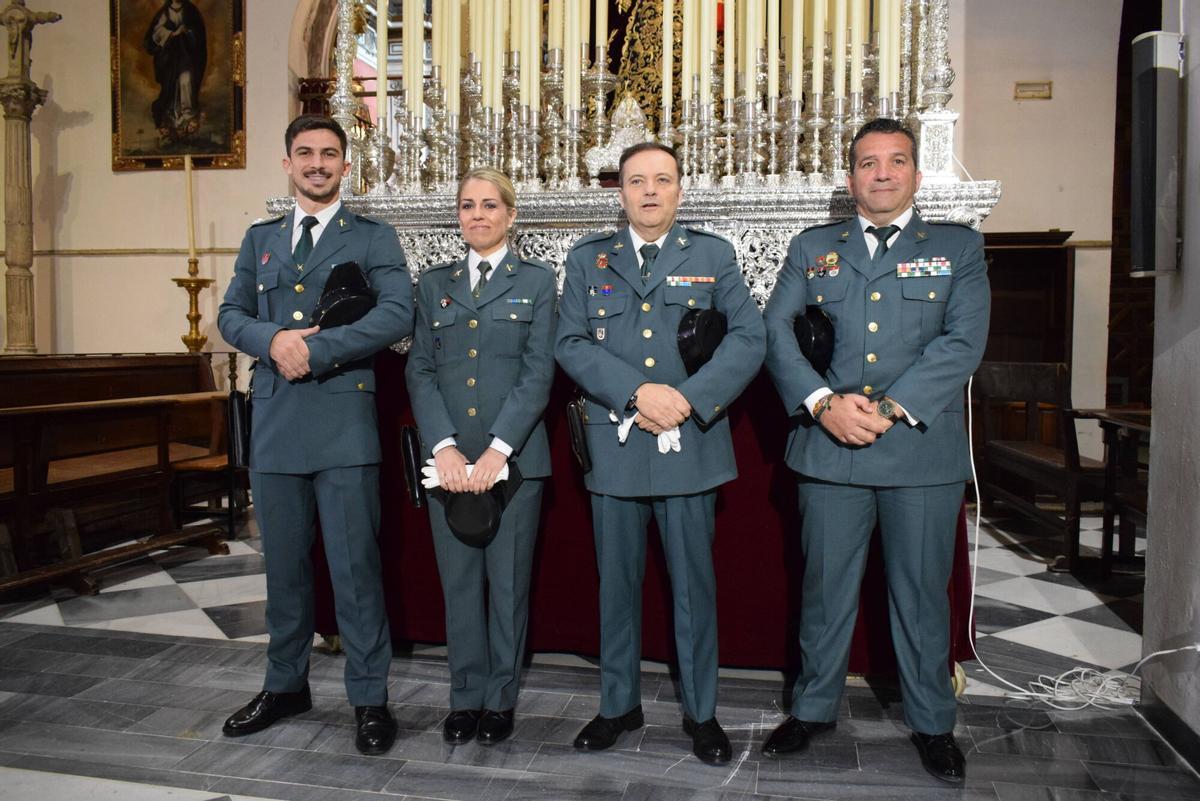 Representación de la Guardia Civil que realizan las escoltas en Semana Santa en Sevilla