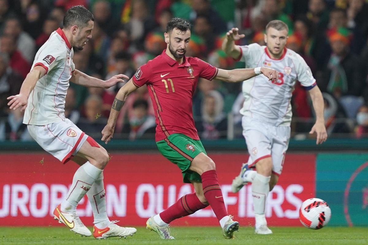 Bruno Fernandes, verdugo de Macedonia del Norte en la repesca del Mundial 2022