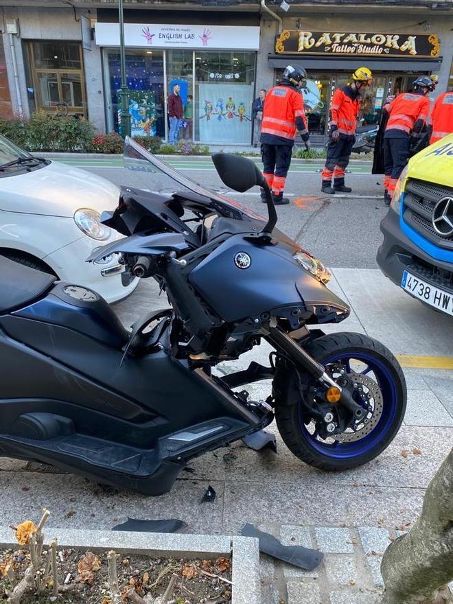 Estado en el que quedó la motocicleta.
