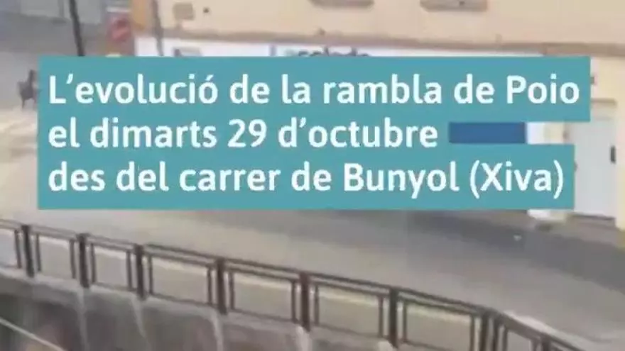 El vídeo de la meteoróloga de À Punt sobre la dana constata el desbordamiento del Poyo antes de las 18h