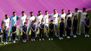 La selección de Irán en los prolegómenos del partido ante Gales del Mundial  de Qatar, el pasado día 25. EFE/EPA/Rungroj Yongrit