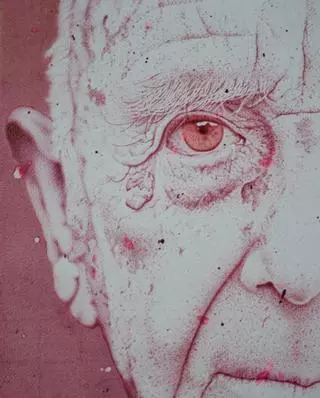 «Media mirada» con bolígrafo rojo, la propuesta del artista moañés Roberto Brañas para Times Square