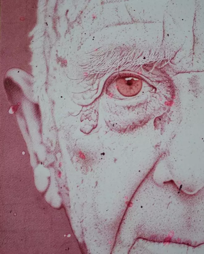 «Media mirada» con bolígrafo rojo, la propuesta del artista moañés Roberto Brañas para Times Square