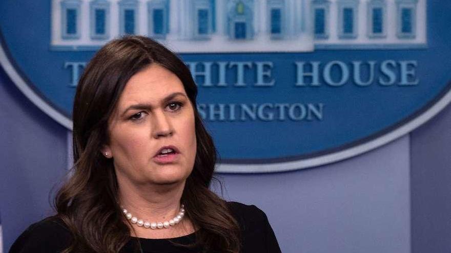 Sarah Huckabee Sanders, portavoz de la Casa Blanca, en una imagen reciente.