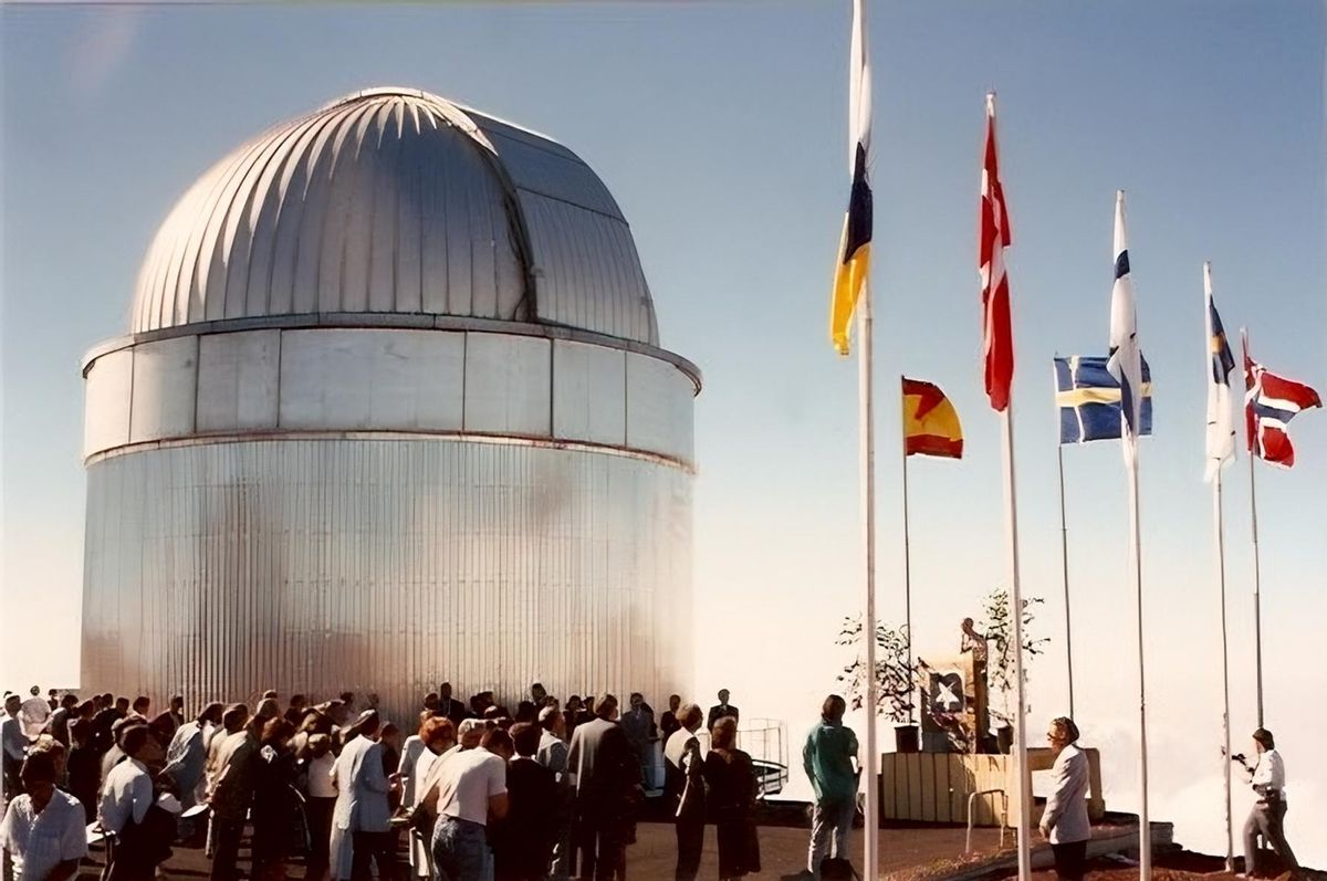 Inauguración de el Nordic Optical Telescope (NOT) en el Roque de los Muchachos