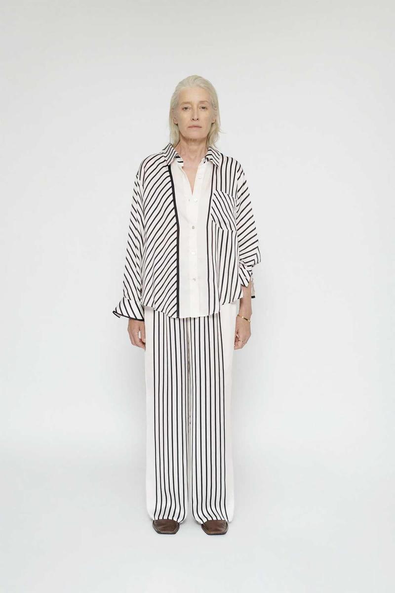 Conjunto pijamero de Zara , presentado por la modelo Marie Sophie Wilson