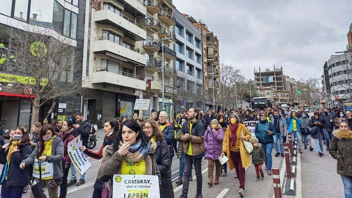 Piquet informatiu a Santa Coloma de Gramenet (Barcelona)