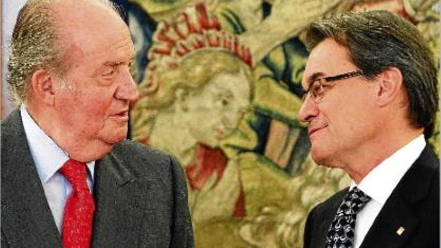 El rei Joan Carles va rebre en audiència, ahir, el president de la Generalitat, Artur Mas.