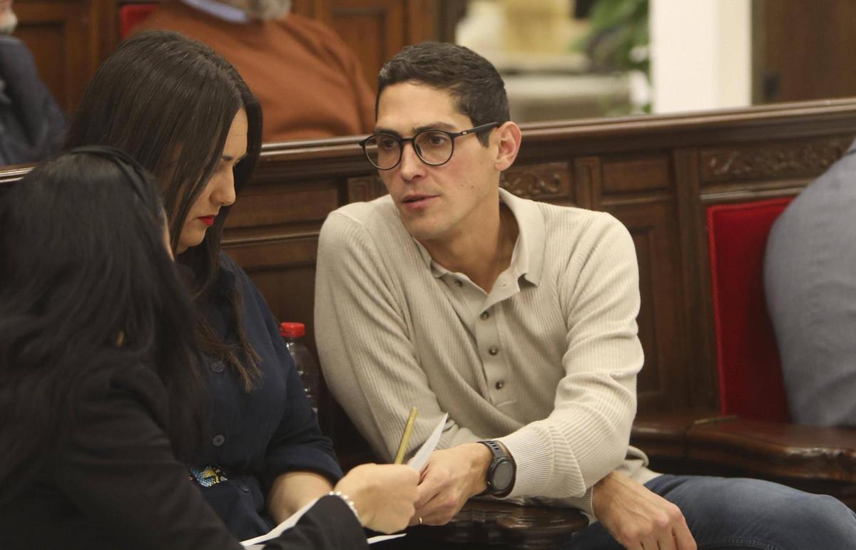 Ximo Catalán durante un reciente pleno de Sagunt.