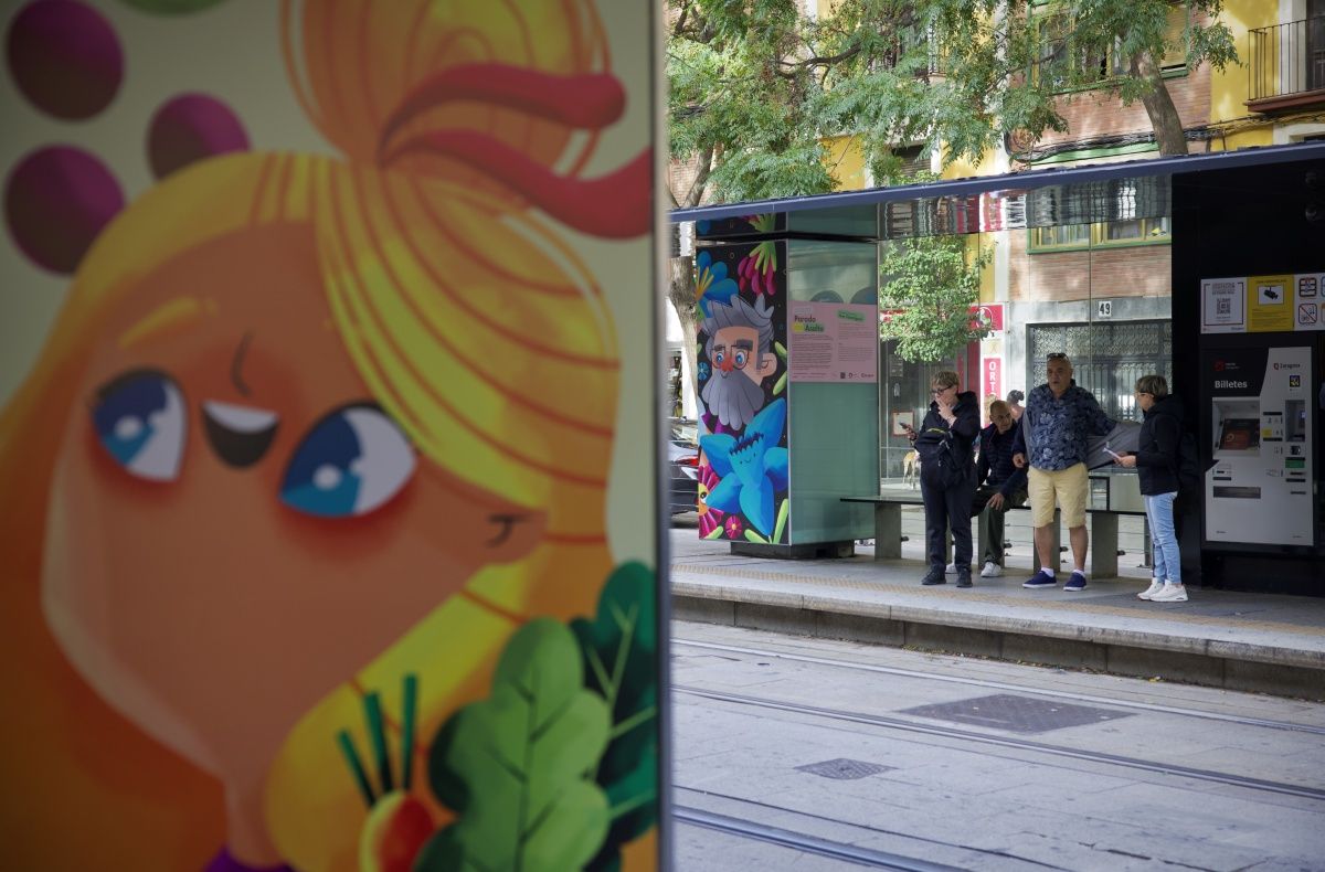El 'Asalto' a las paradas del tranvía de Zaragoza