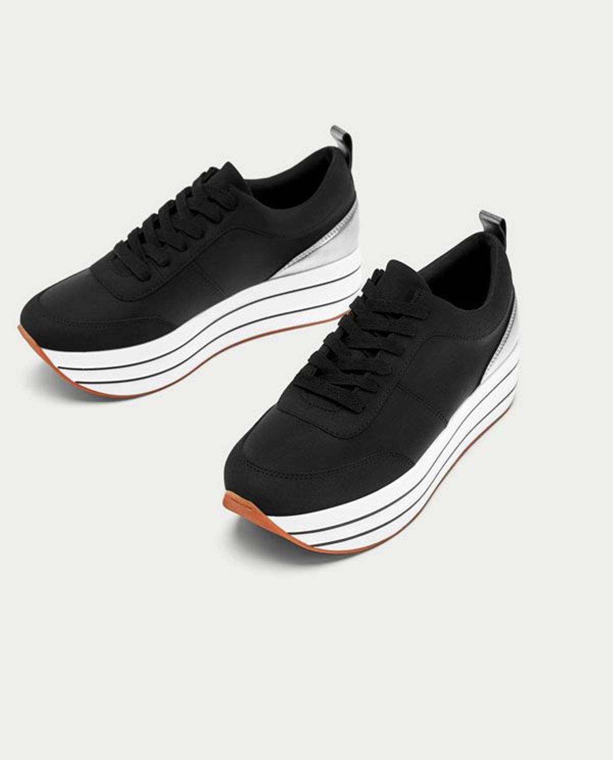 Zapatillas plataformas, la deportiva Zara - Woman