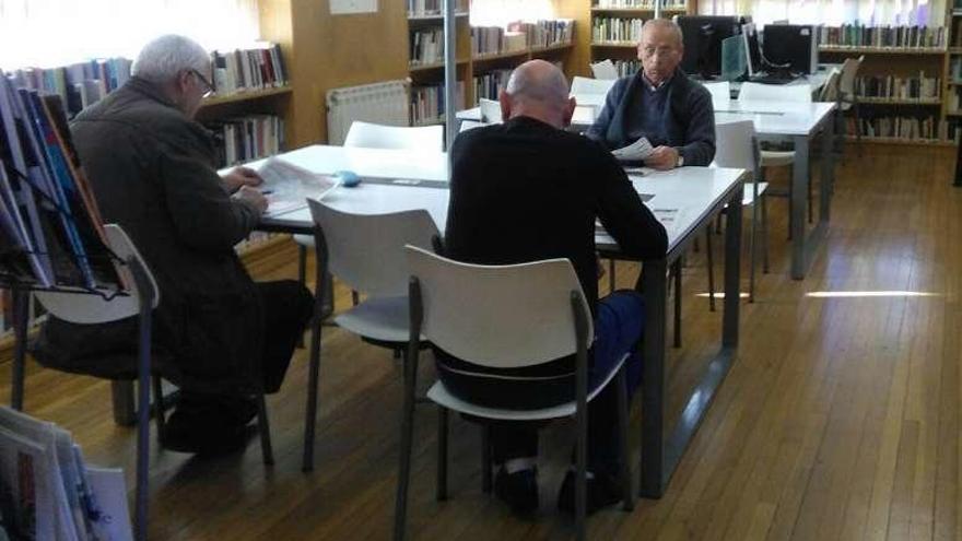 Interior de la biblioteca de Servizos Múltiples en la actualidad.