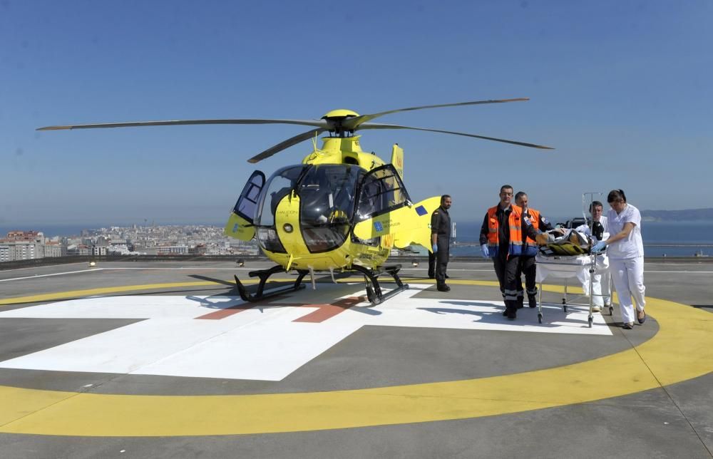 El Hospital de A Coruña estrena su helipuerto