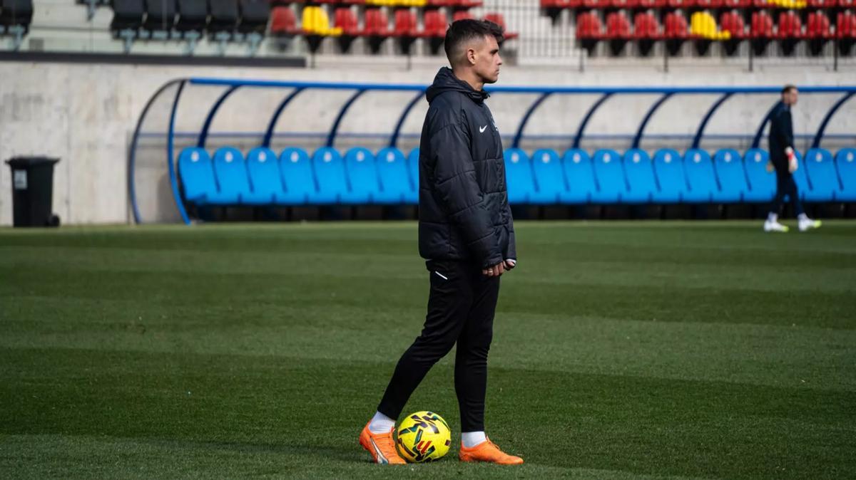 Carles Manso, durante un encuentro al frente del Andorra.