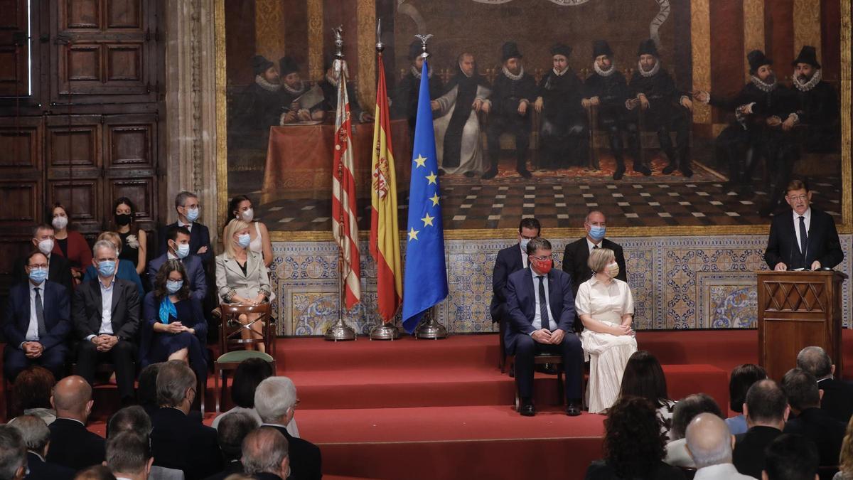 El presidente de la Generalitat, Ximo Puig, en el Acto Institucional por el 9 d&#039;Octubre de 2021