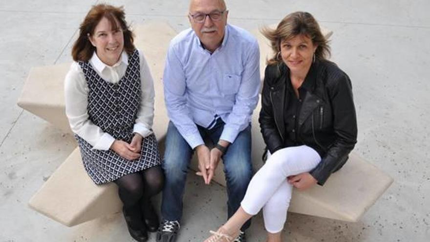 Els no adscrits del PDeCAT, Anna Fusté, Josep Valentí i Fanny Carabellido.