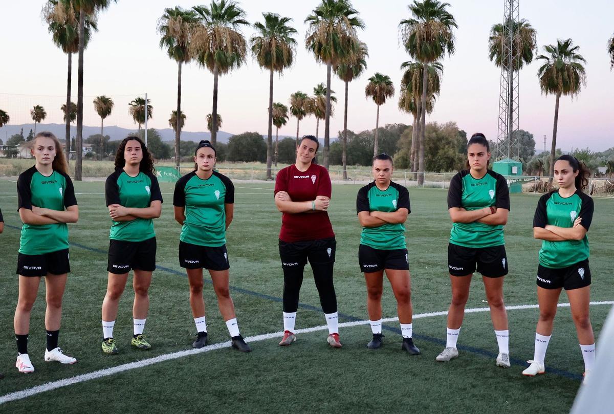 Las jugadoras del Córdoba CF Femenino en su primer día de pretemporada.