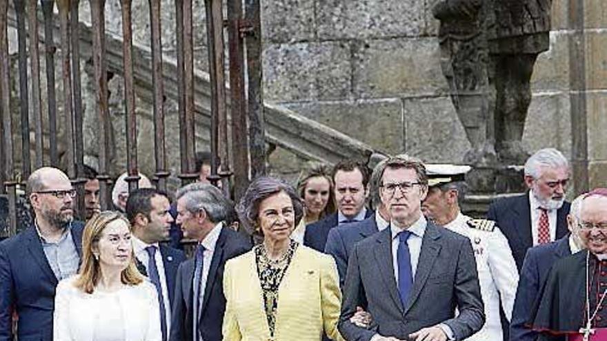 Inauguración do Pórtico da Gloria tras unha restauración de dúas décadas.  // Xoán Álvarez