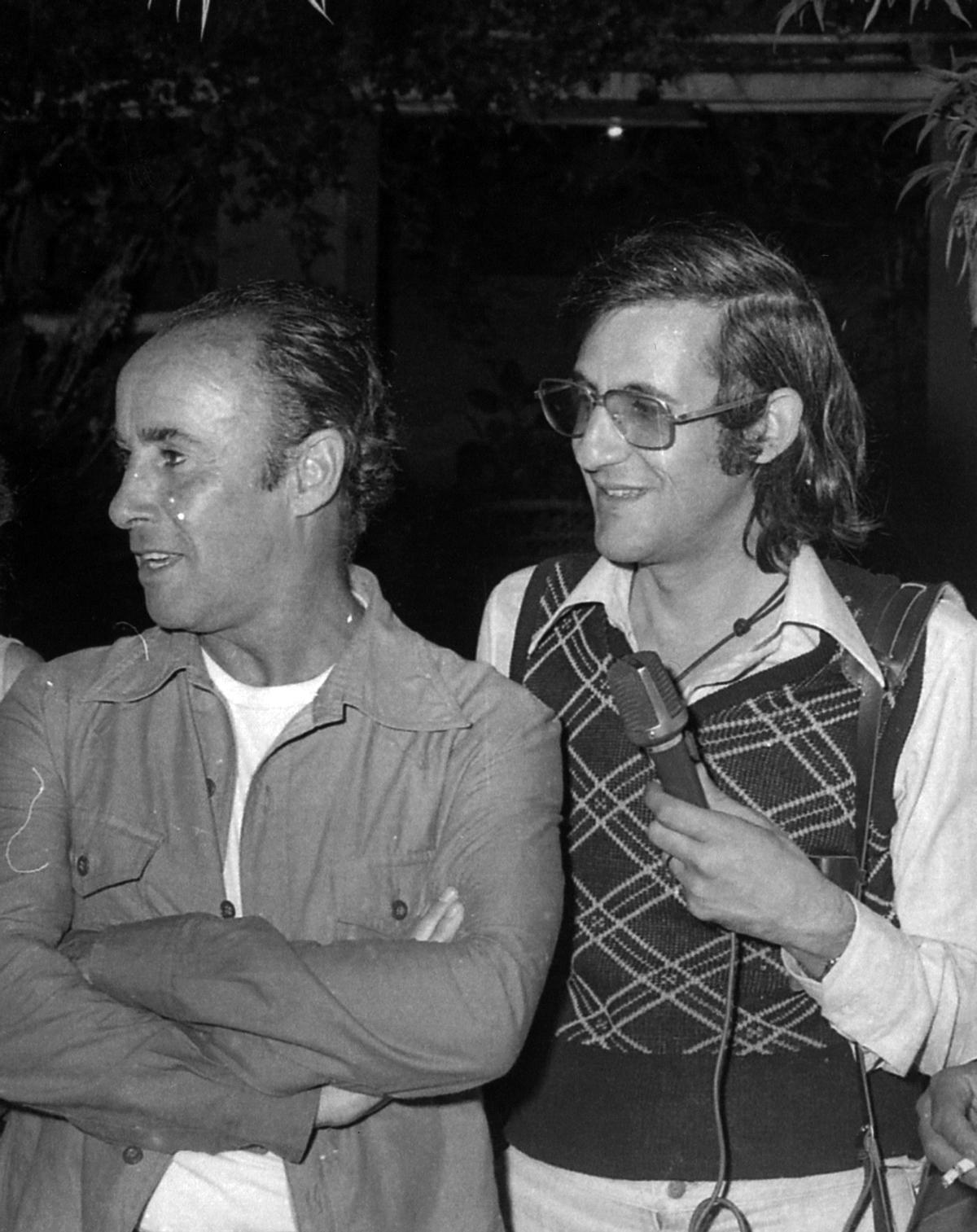 César Manrique y Paco Rivero en las Jornadas Culturales del Archipiélago del año 1972.