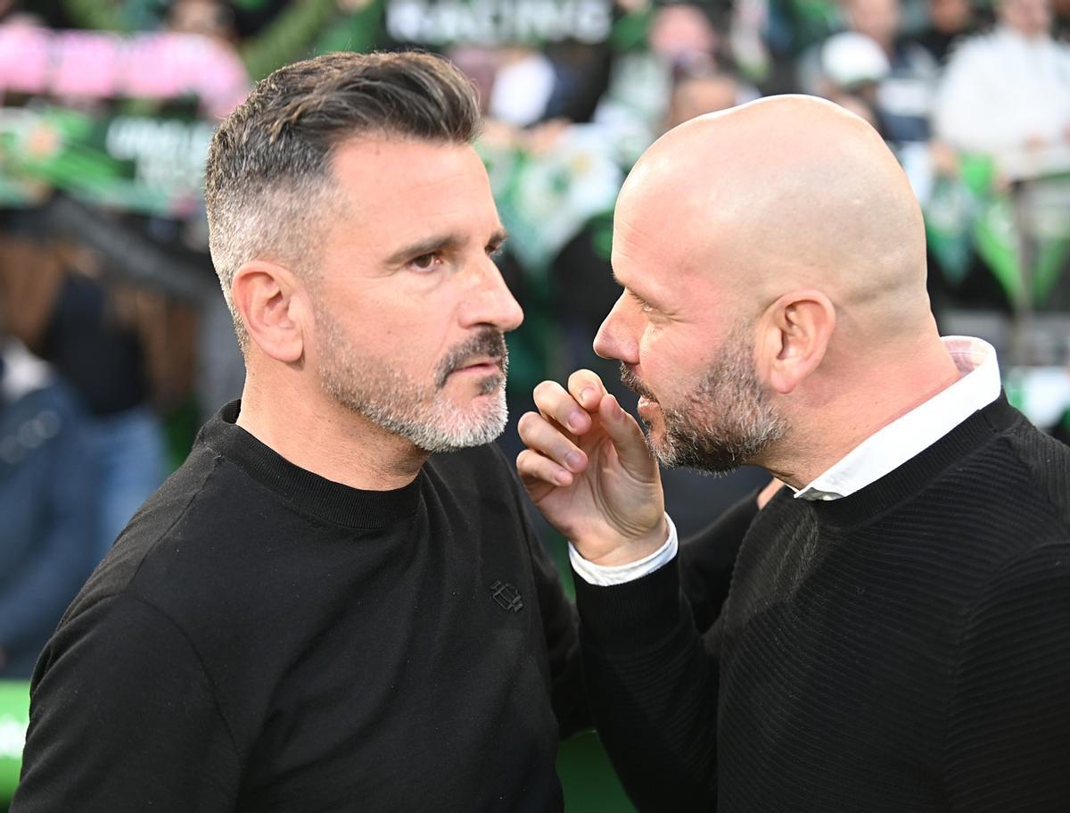Iván Ania y José Alberto López, el pasado domingo, en El Sardinero.