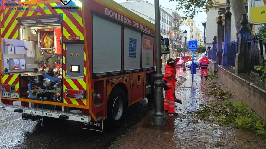 El temporal de lluvia y viento deja más de 55 litros en puntos de Málaga