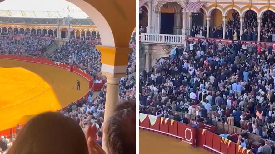 Ovación al rey Juan Carlos en la Maestranza de Sevilla