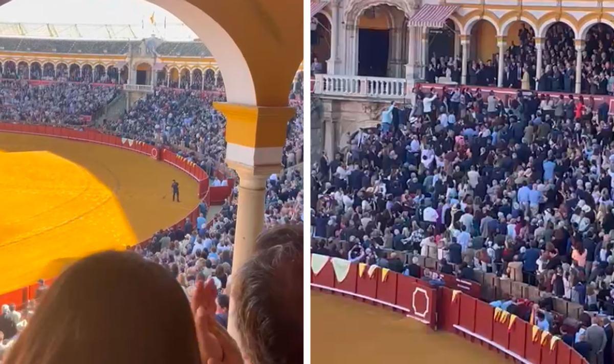 VÍDEO | Ovación al rey Juan Carlos en la Maestranza de Sevilla