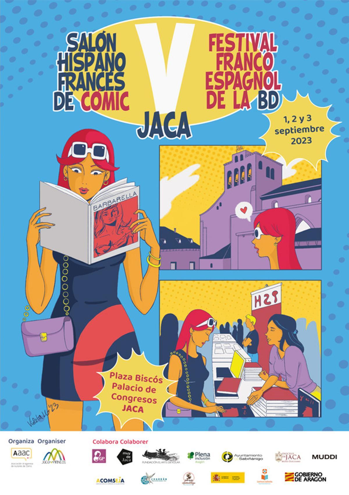 El cartel de la edición de este año del Salón Hispano Francés de Cómic de Jaca.