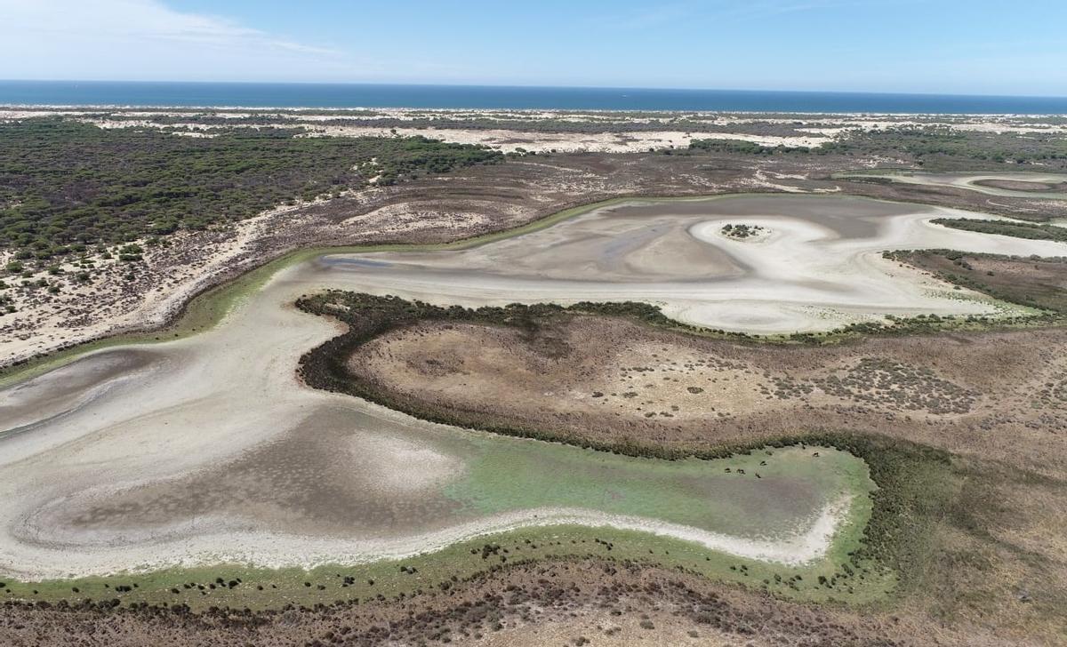 La laguna de Santa Olalla, sin agua