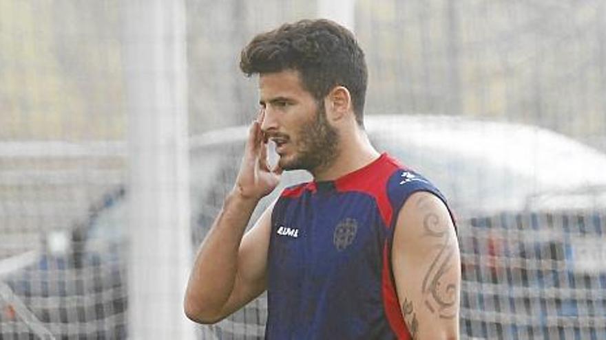 El jugador durante un entrenaniento