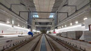 Les obres de  l’accés de Rodalies a l’aeroport, al 95% d’execució