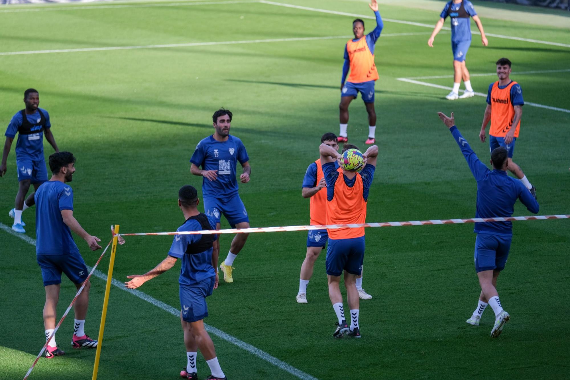 Entrenamiento del Málaga CF antes del partido contra el Levante