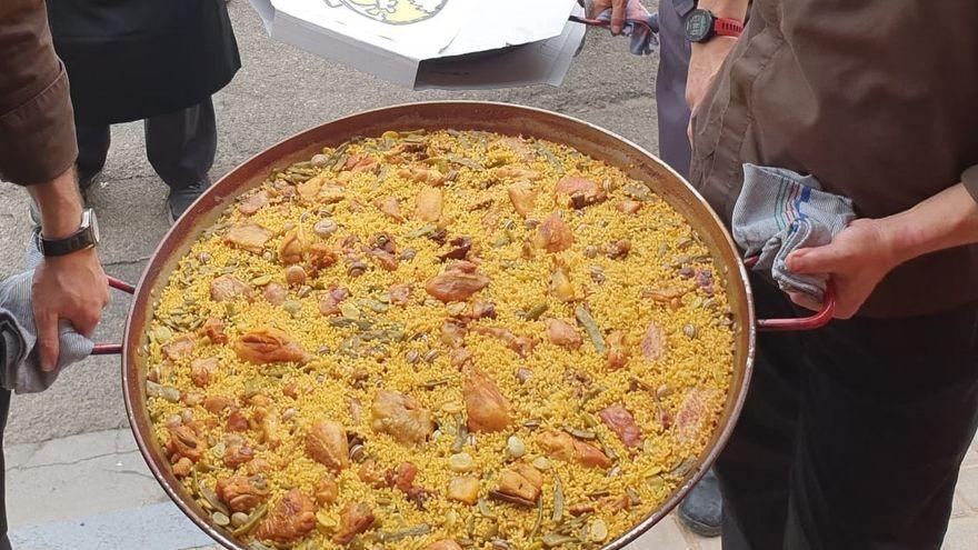 Una paella valenciana.