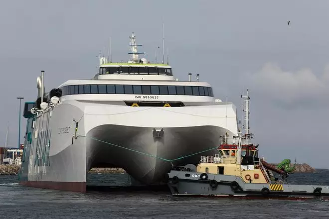 Así es el barco más ancho construido en la historia del astillero de El Natahoyo