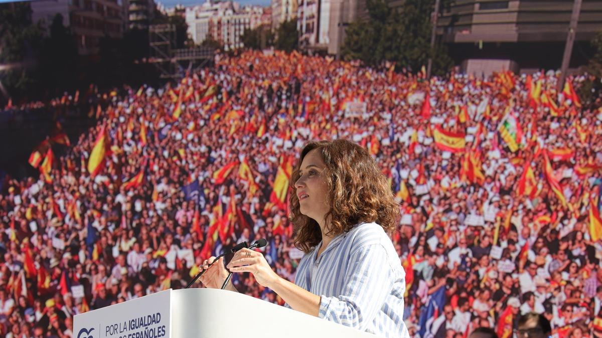 La manifestación contra la amnistía en Madrid