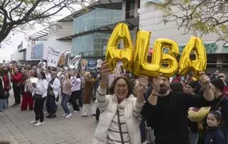 Las candidatas regresan a Alicante arropadas por una emotiva bienvenida de foguerers, en imágenes