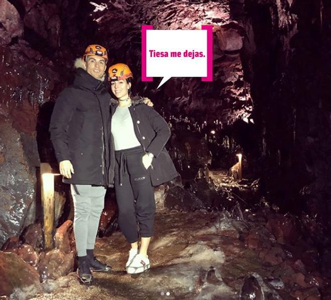 Cristiano Ronaldo y Georgina Rodríguez en una cueva