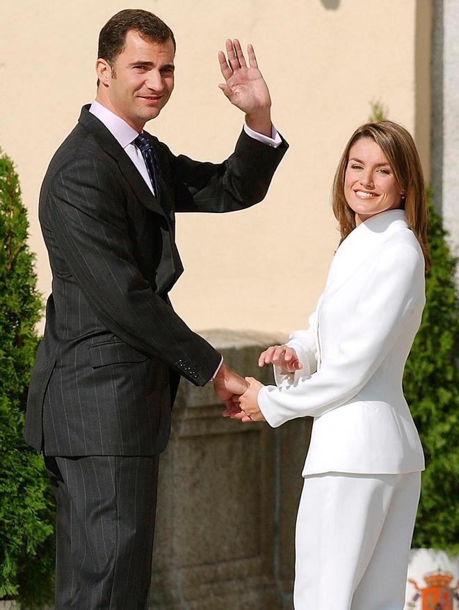 Pedida de mano del príncipe Felipe a Letizia Ortiz en noviembre de 2003 en el Palacio del Pardo de Madrid