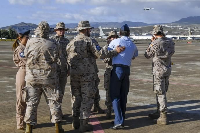 CANARIAS Y ECONOMIA 18-01-2019 BASE AEREA DE GANDO. TELDE-INGENIO. Ejército del Aire. Bienvenida del escuadrón del 10ª contingente del destacamento rappa en Sigonella.  FOTOS: JUAN CASTRO