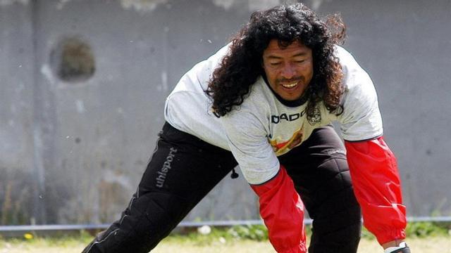 El histórico portero colombiano durante un entrenamiento en Quito