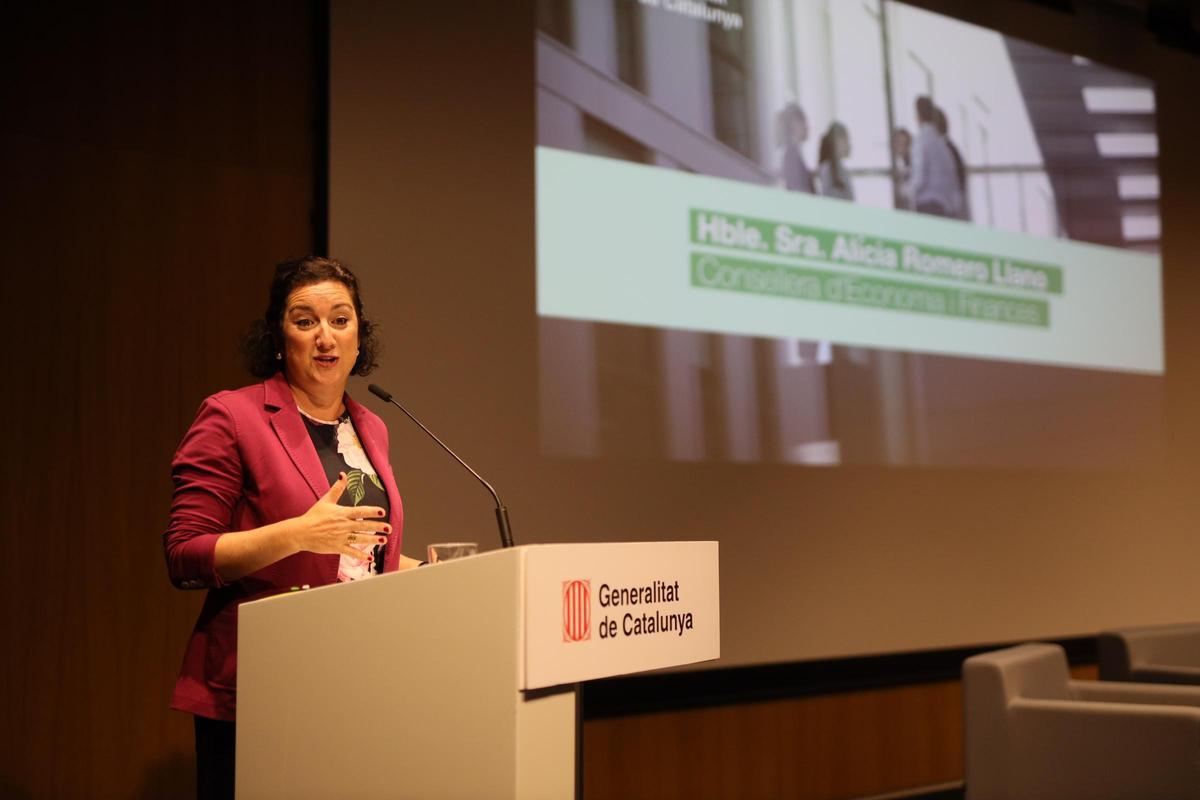 Alícia Romero durante la jornada de este jueves