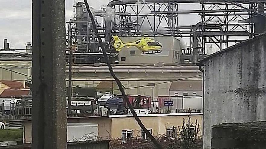 Ocho heridos en un accidente laboral en la factoría Finsa de Padrón