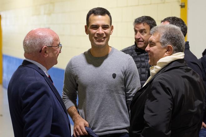 Laporta apoya a Rafa Márquez en el triunfo del Barça Atlètic
