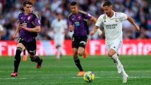 Eden Hazard, en un lance del partido del Real Madrid y Valladolid. 