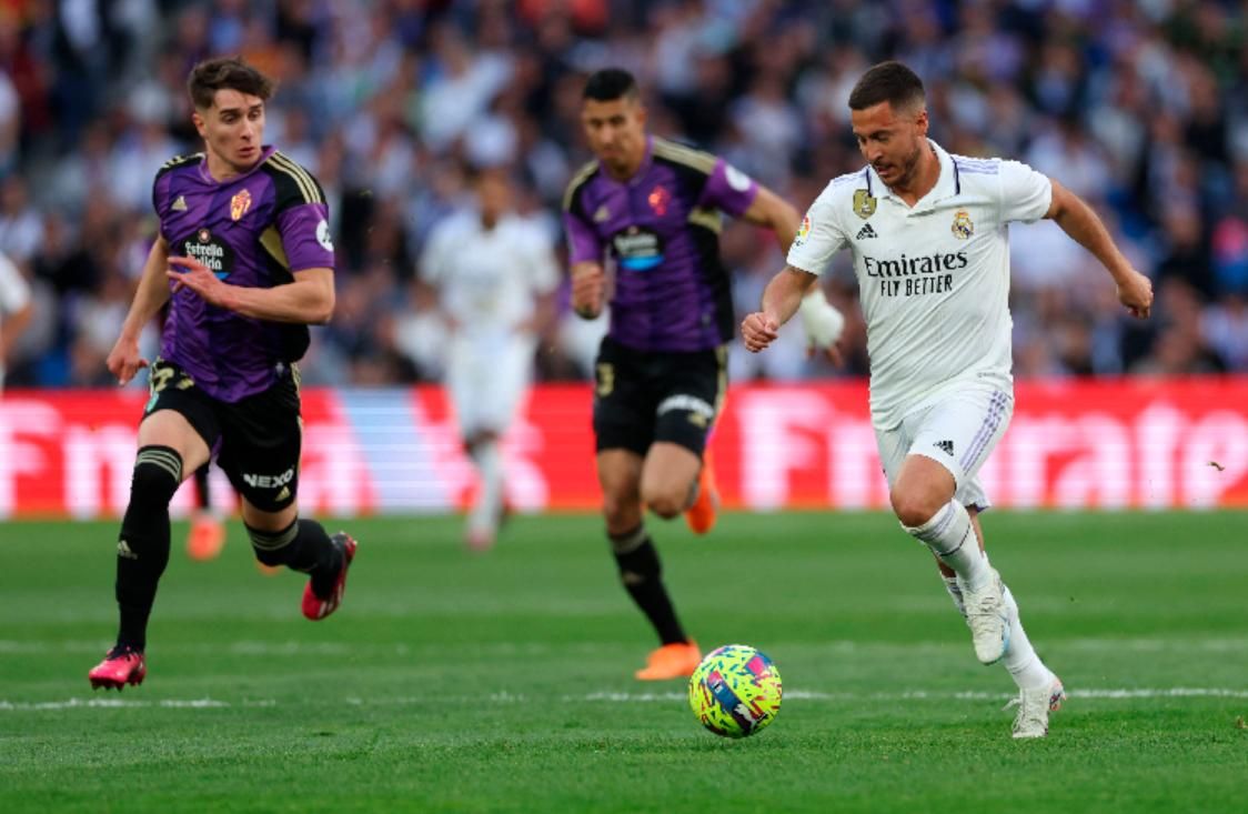 Eden Hazard, en un lance del partido del Real Madrid y Valladolid.