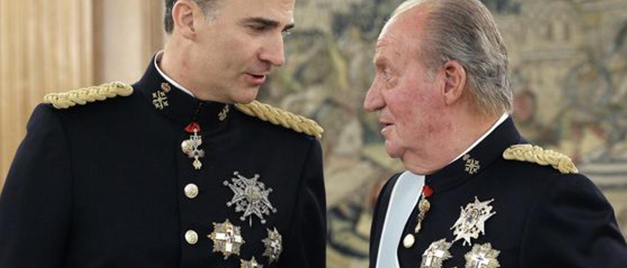 Felipe VI y Juan Carlos I.