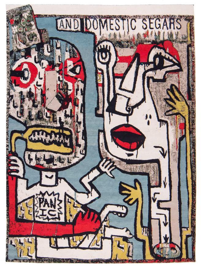 Alfombra de estilo Basquiat de RAE carpets