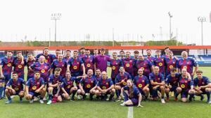 Partido entre taxistas y chóferes de Uber en las instalaciones del FC Barcelona
