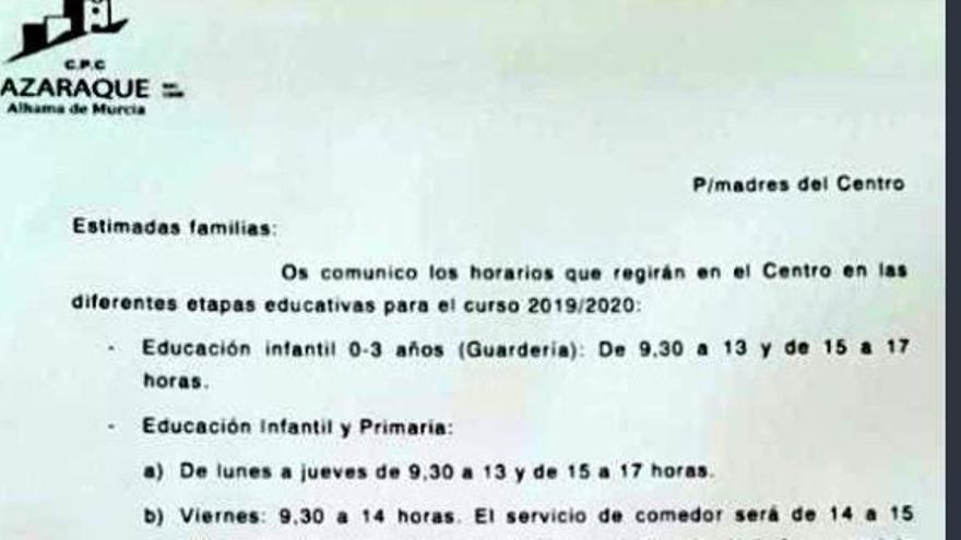 Un colegio concertado pide el voto para &quot;quienes apoyen la educación concertada&quot;