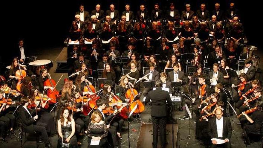 Los músicos participantes en el recital.